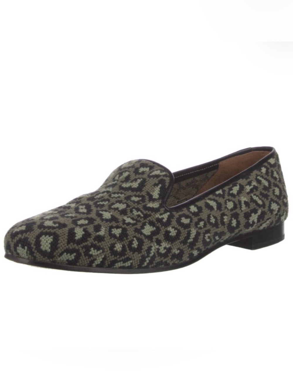 NWOT Stubbs & Wooton Classic Jane Leopard Needlepoint Slipper 6